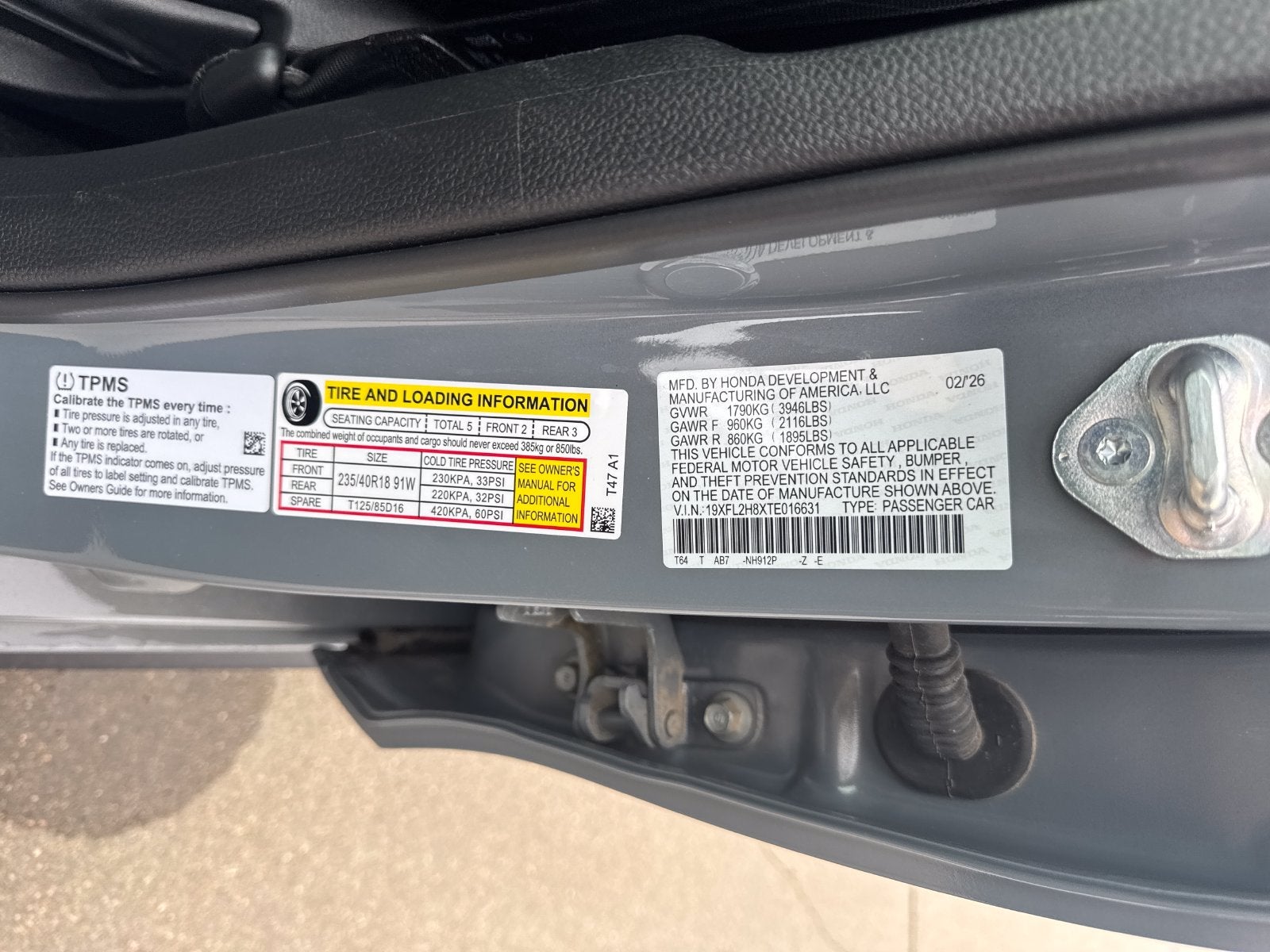 2026 Honda Civic Sport
