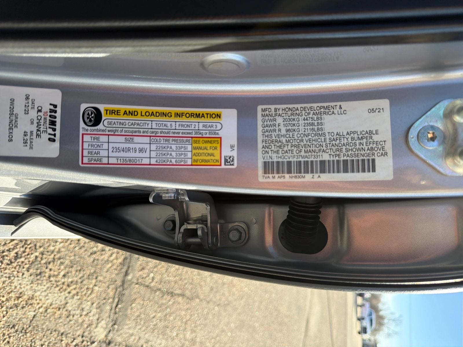 2021 Honda Accord Sport