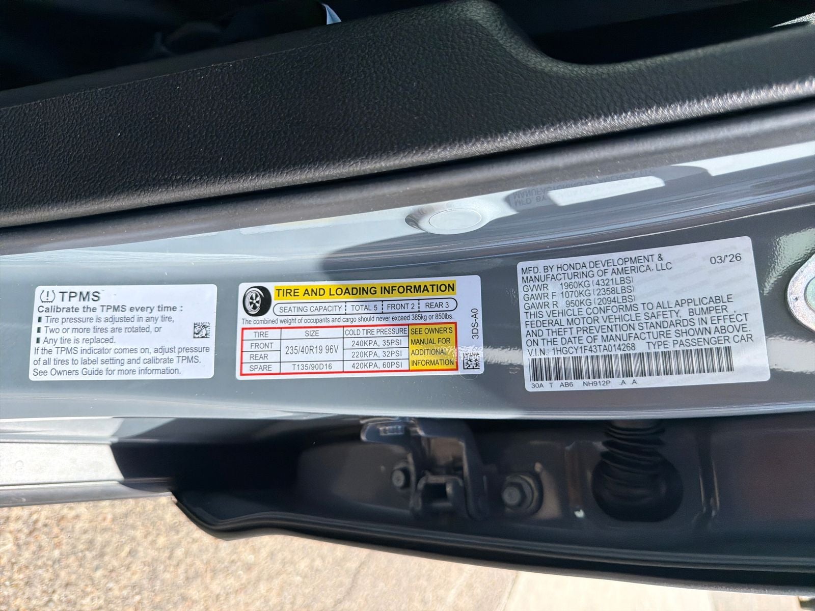 2026 Honda Accord SE