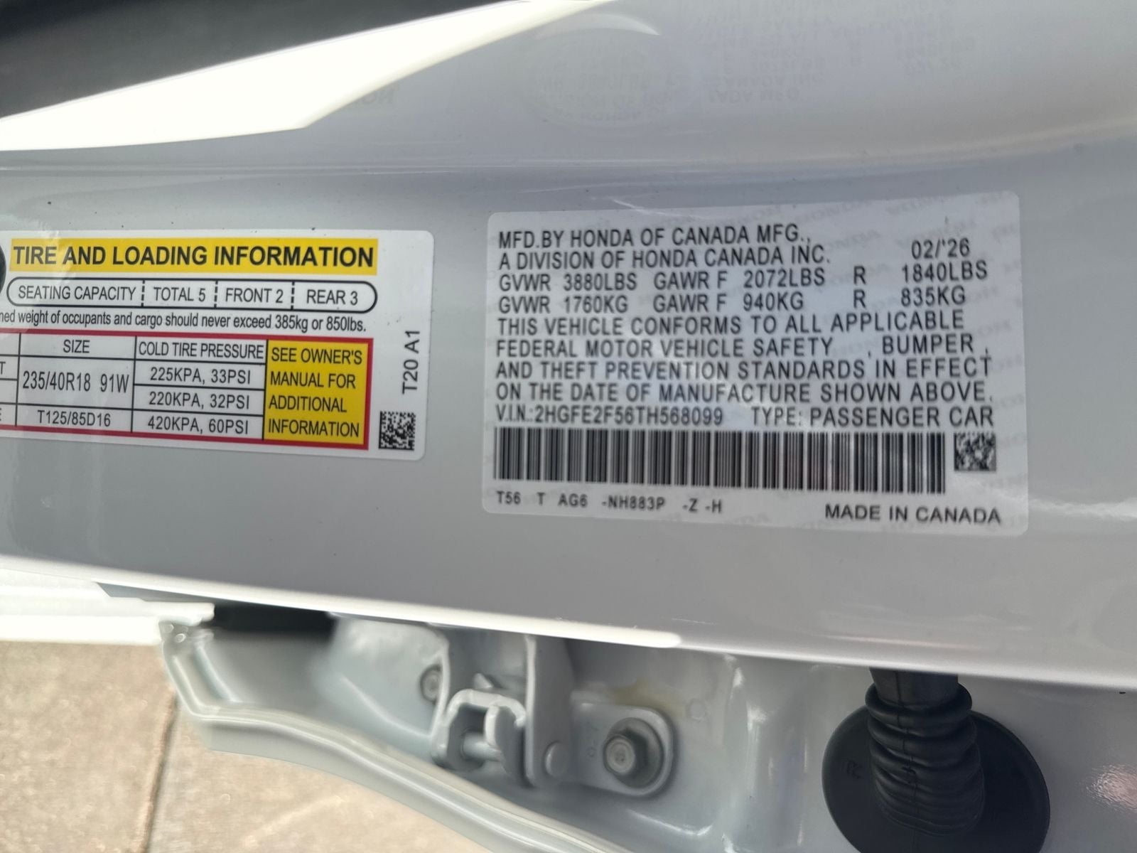 2026 Honda Civic Sport