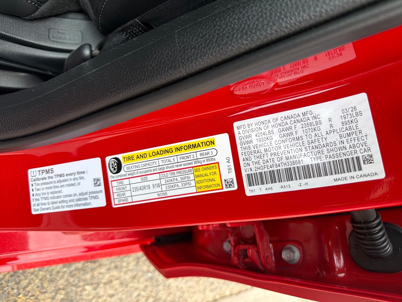 2026 Honda Civic Hybrid Sport