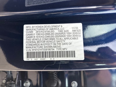 2025 Honda Pilot Touring+