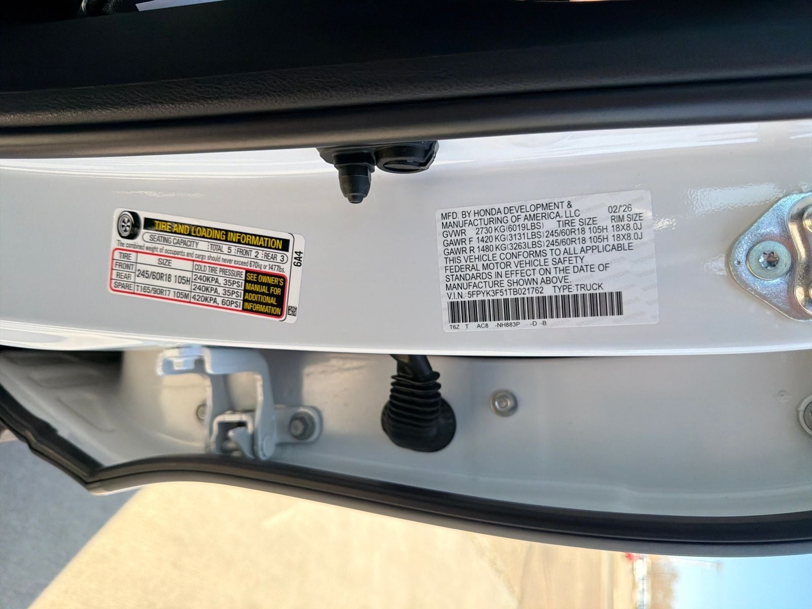 2026 Honda Ridgeline RTL