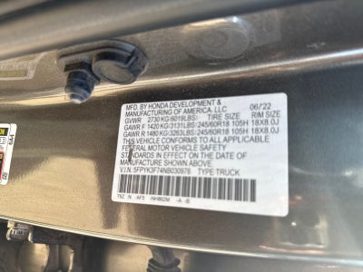 2022 Honda Ridgeline RTL-E