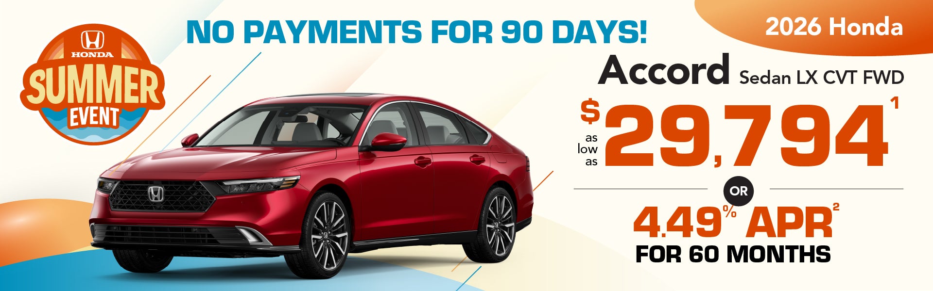 2026 Accord - as low as $29,794 or 4.49% APR |
