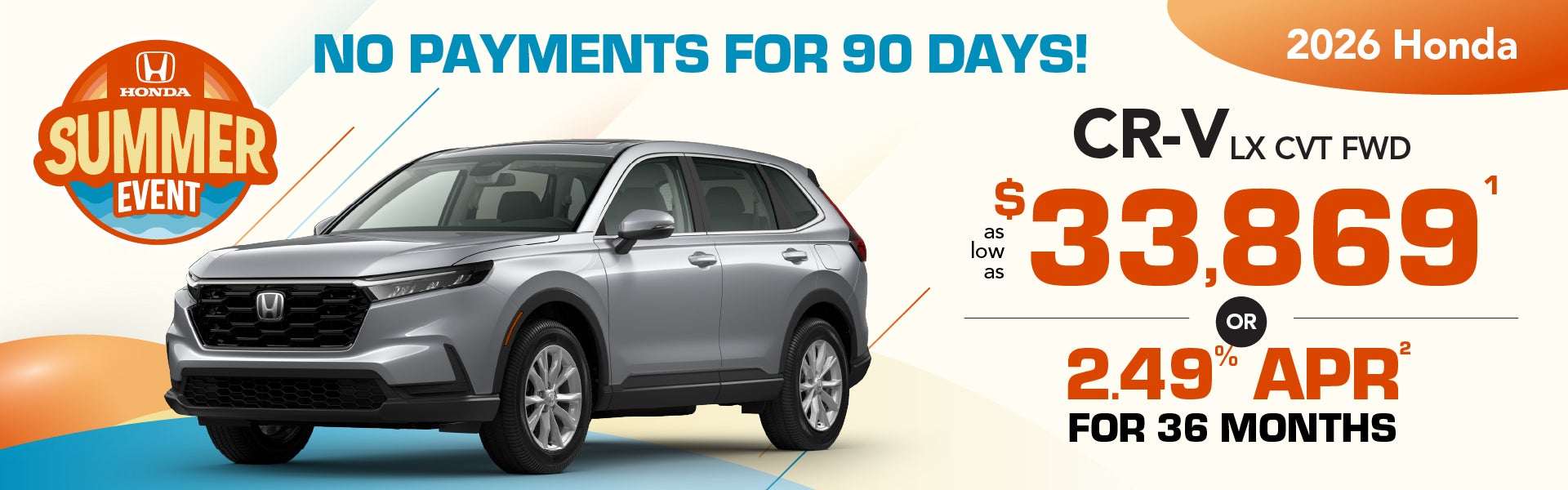 2026 Honda CR-V - as low as $33,869 or 2.49% APR