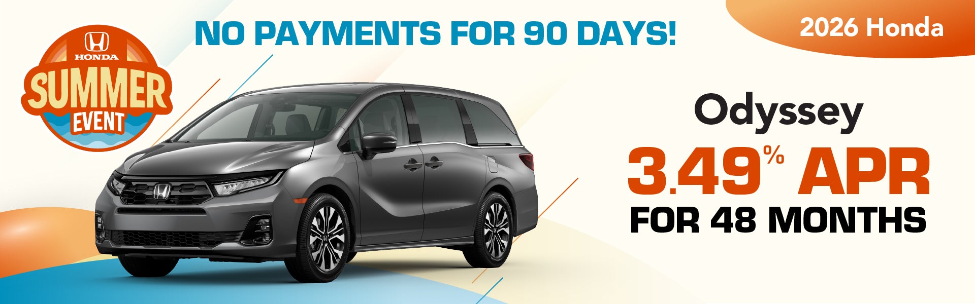 2026 Honda Odyssey - 3.49% APR | No payments for 90 days