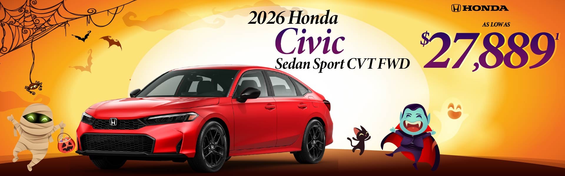 2026 Civic Sedan - as low as $27,889