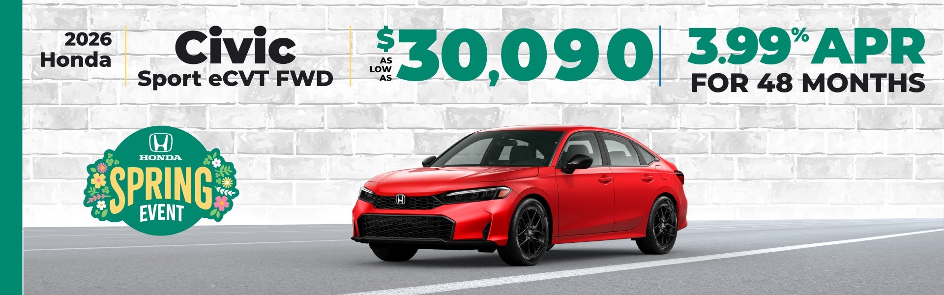 2026 Honda Civic Sedan Hybrid- as low as $30,090 or 3.99%APR